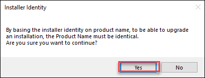 Installer identity with digital certificate applied