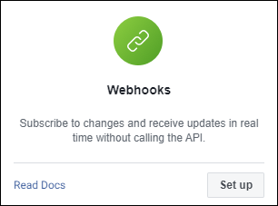 Add your Webhook Add your Webhook option in Meta Developer portal