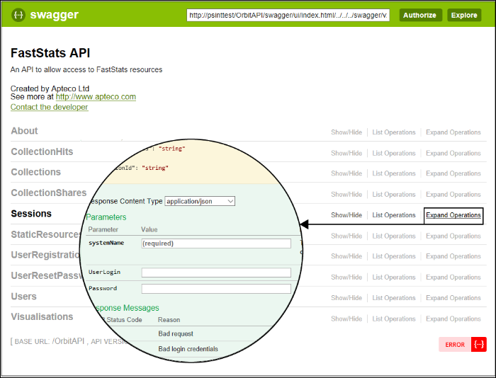 FastStats API FastStats API responding in browser