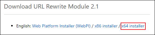 x64 Installer IIS URL Rewrite x64 installer download