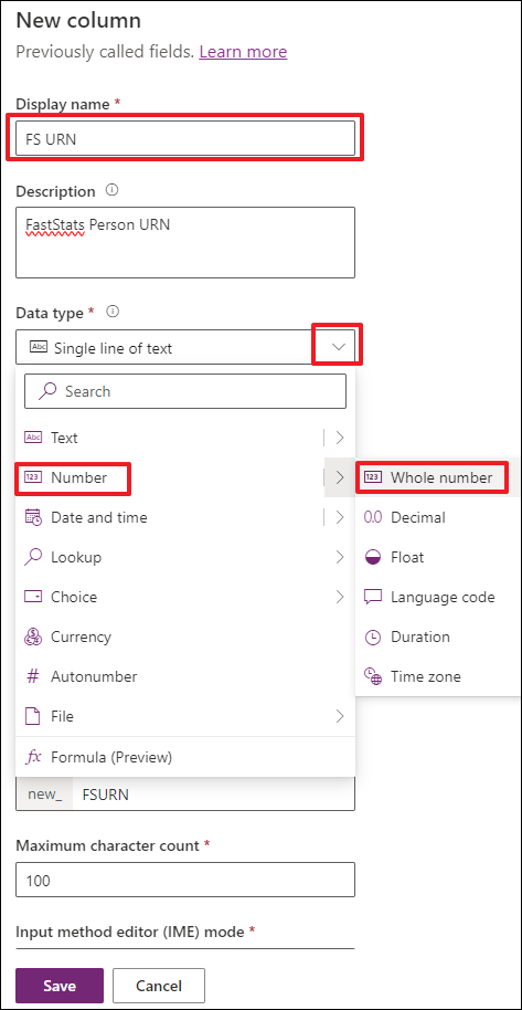 Data type Data type