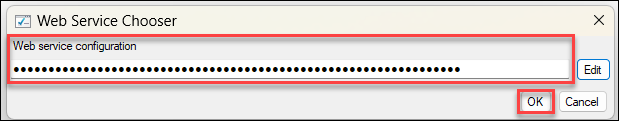 Web service chooser Web service chooser