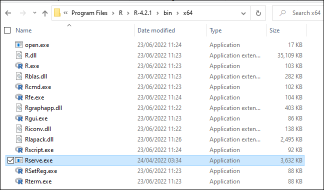Rserve copied location Rserve Copied Location