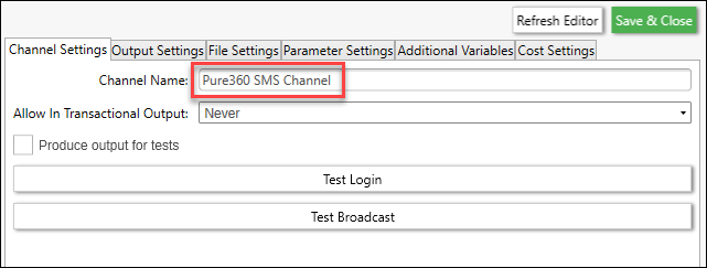 Channel Name Channel Name