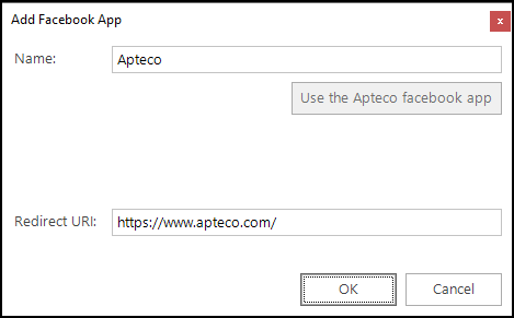 Add Facebook Apteco App Add Facebook Apteco App