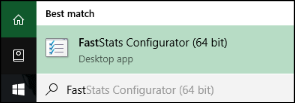 FastStats in Start Menu