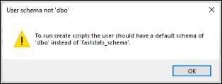User schema not dbo