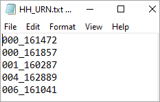 URN reference file on the desktop