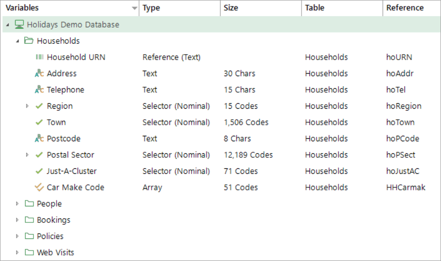System variables System variables
