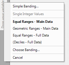 Right-drag banding options context menu