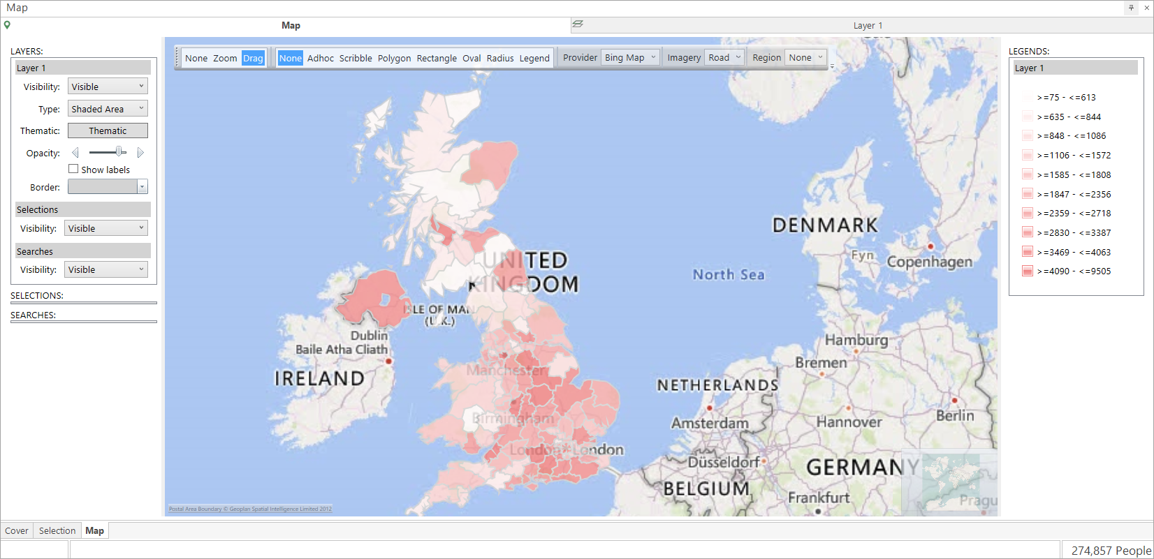 Shaded Map - Quantiles Shaded Map - Quantiles