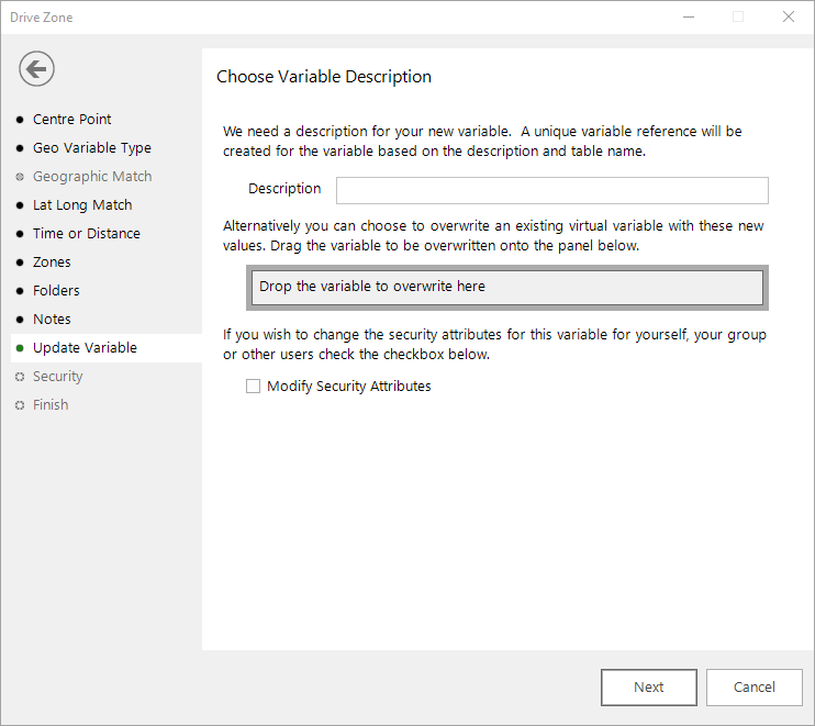 Choose variable description