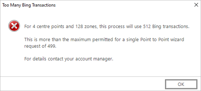 Too Many Transactions warning message