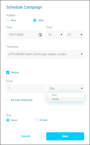 Output settings