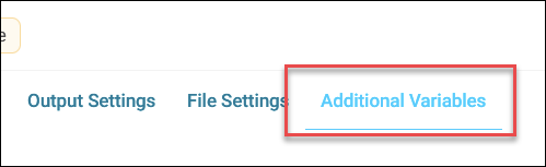 Additional variables