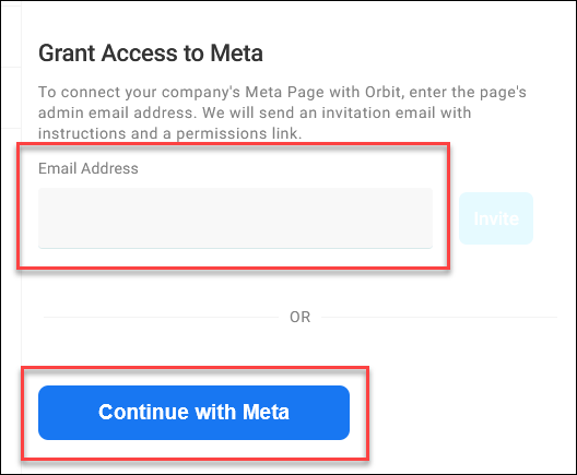 Grant access to Meta