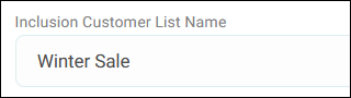 Inclusion list