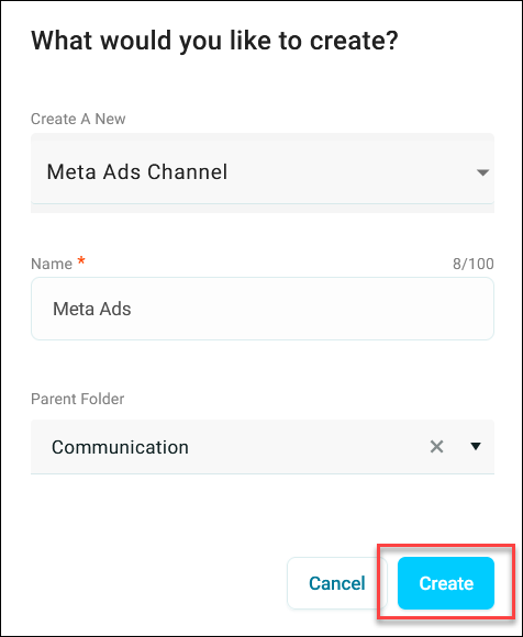 Create a Meta Ads channel