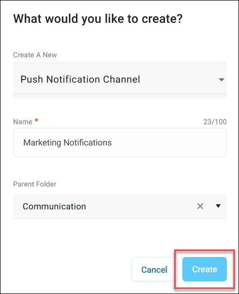 Create channel