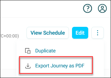 Export journey