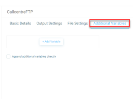 Additional variables