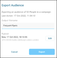 Export audience