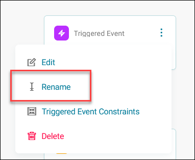 Rename the step