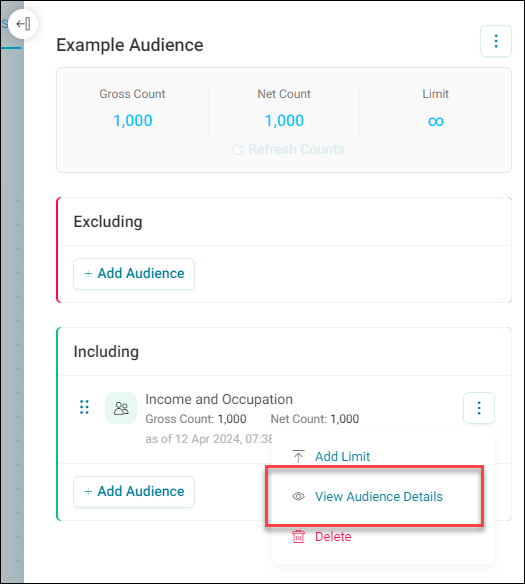View Audience Details in the Journey Builder