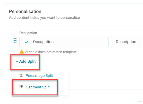 Add segment split