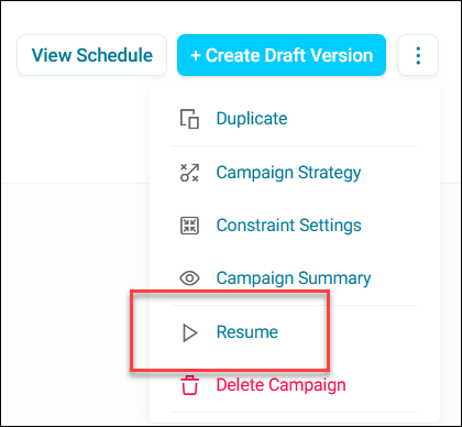 Resume campaign