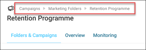 Folder breadcrumbs