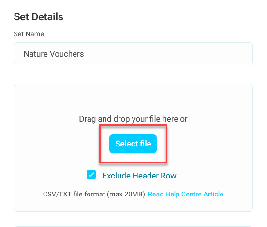 Select file