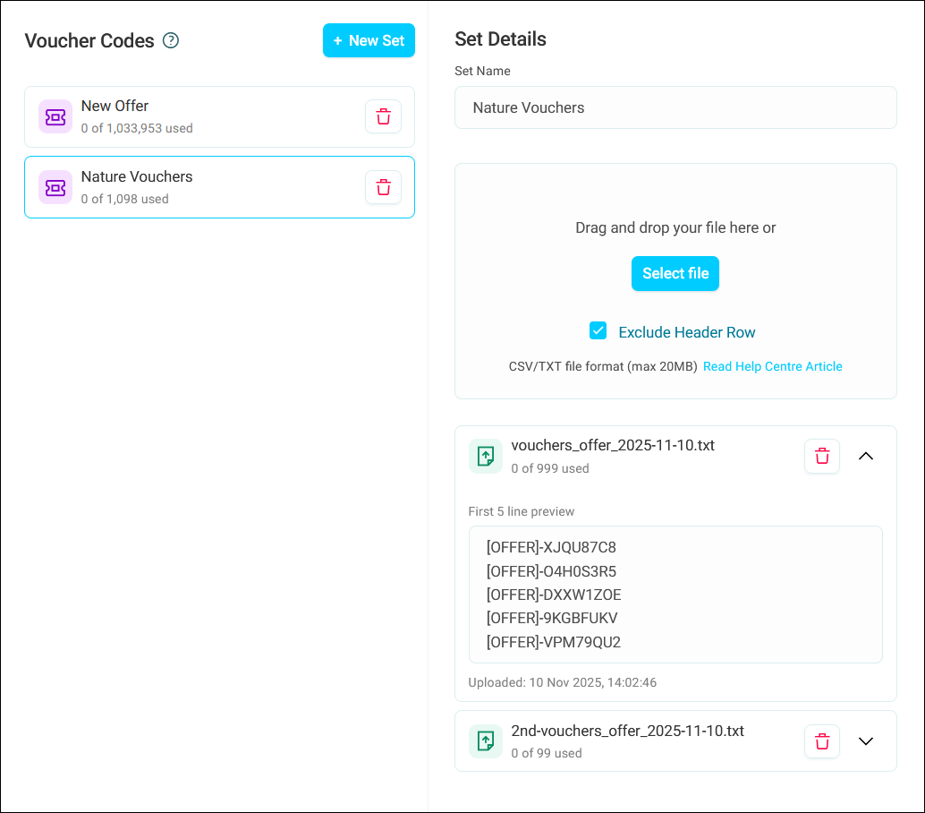 Set details