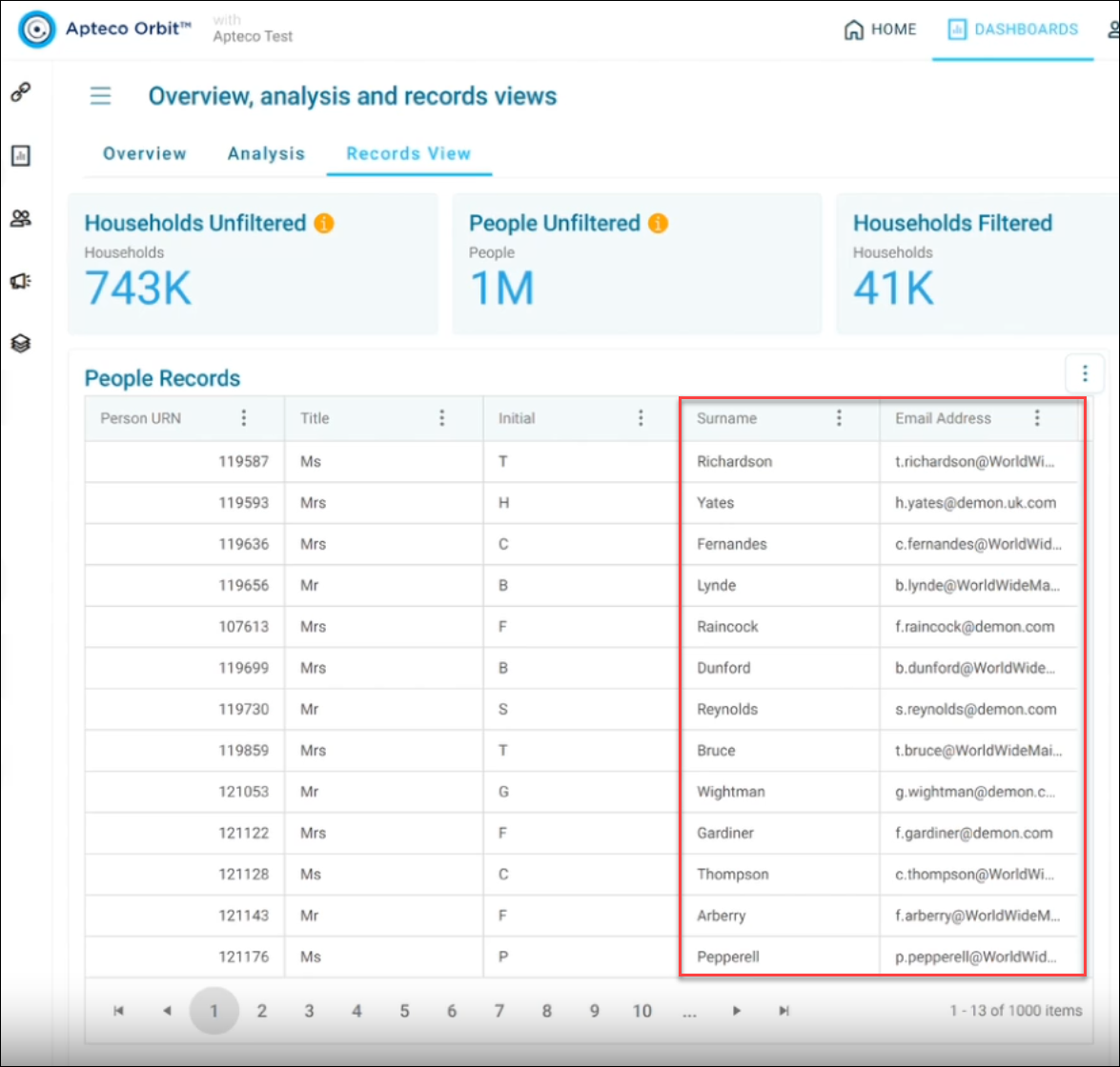 Example results