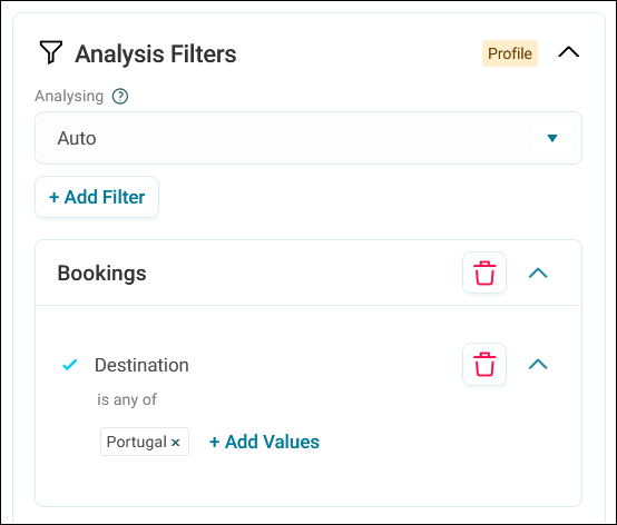 Analysis filters