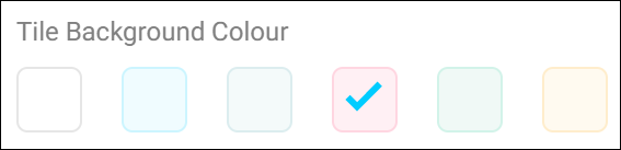 Dashboard tile background colours