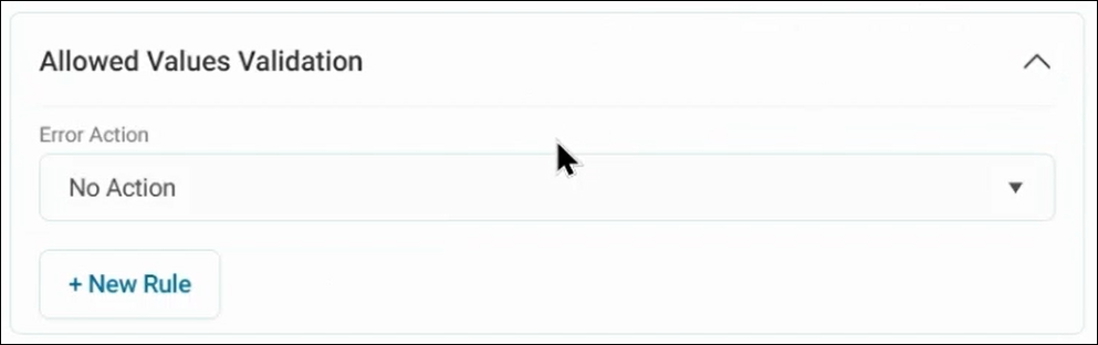Allowed values validation