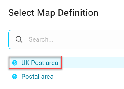 Select map definition