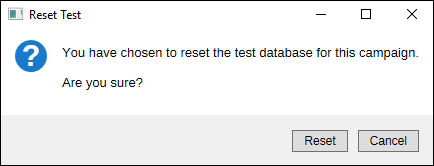 Reset Test Message Reset Test Message