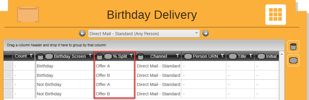 Delivery Step Grid View Delivery Step Grid View
