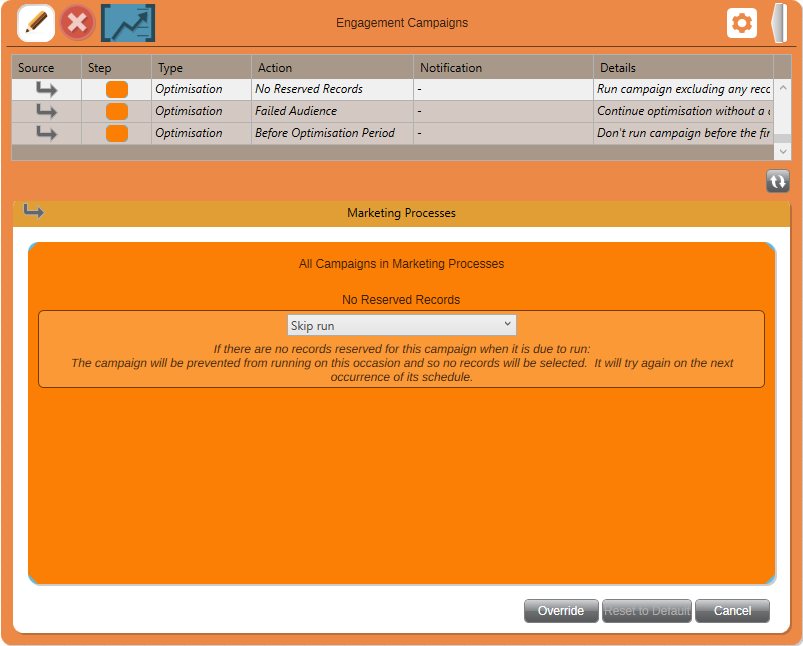 Optimisation task settings Optimisation task settings
