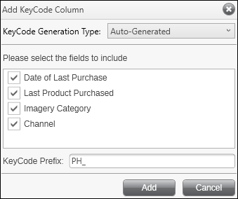 Add KeyCode Column Auto-Generated Add KeyCode Column Auto-Generated