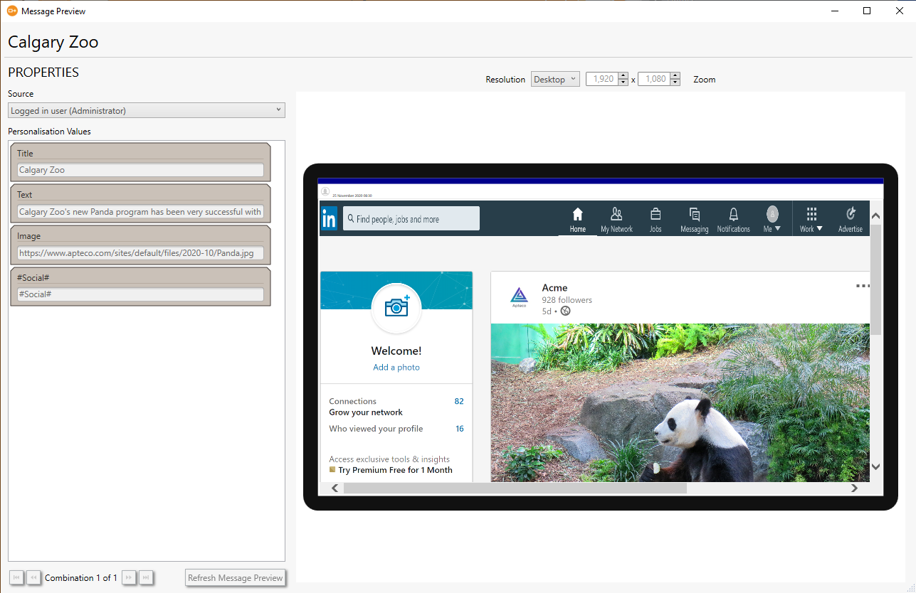 LinkedIn Preview