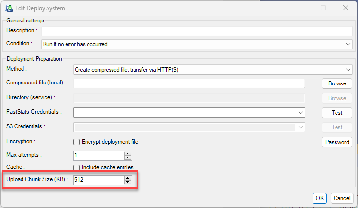 Upload Chunk Size