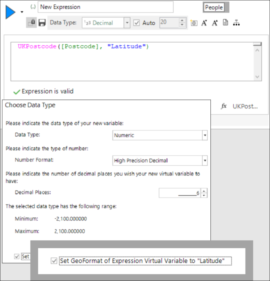 Geoformat expression